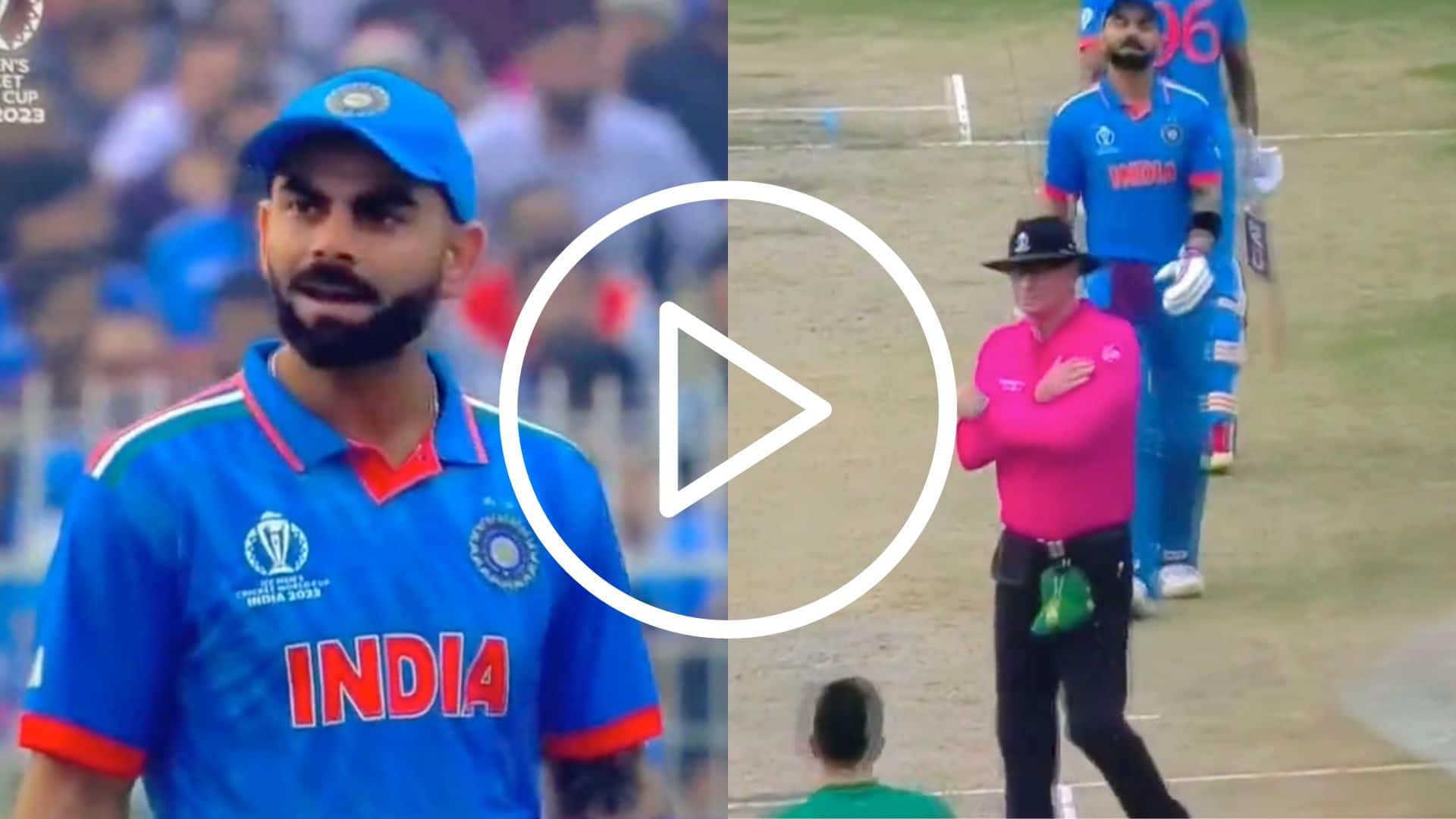 [Watch] Virat Kohli’s Reacts ‘Animatedly’ To Umpire; Shreyas Iyer Gets Four From Byes